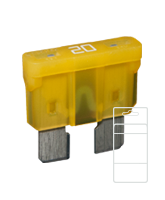 QVATOF20BL 20 Amp Standard ATO Blade Fuse