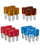 QVMIC3MIXBL Mixed Amperage Pack of Micro 3 Blade Fuses