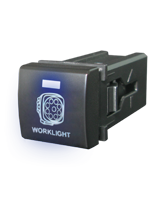 QVSWPL2BBL Square Toyota Worklight Switch with Blue Illumination On-Off