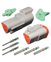 DT3BL Deutsch 3 Pin DT Series Complete Connector Blister Pack